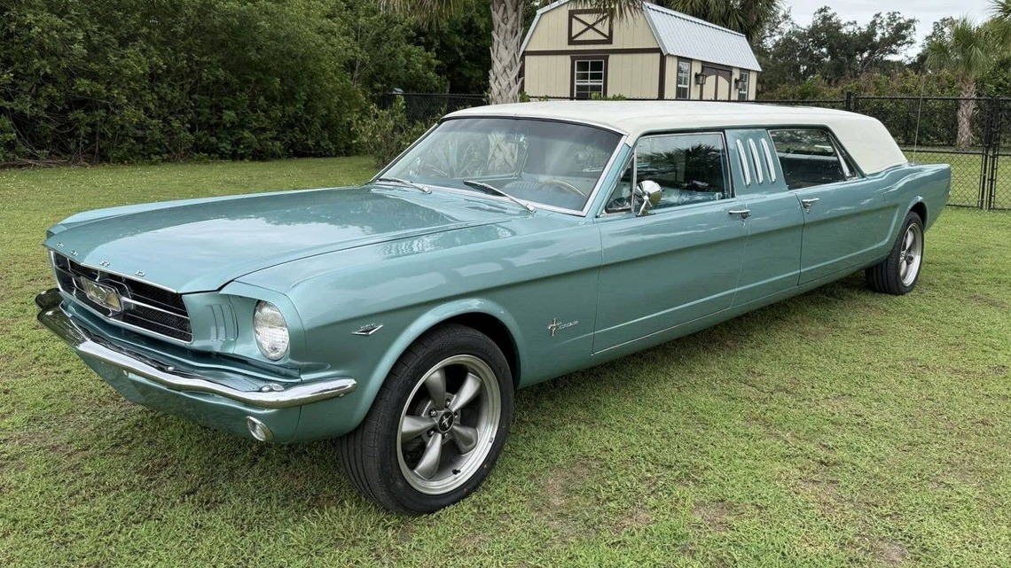 Someone Turned A 1966 Ford Mustang Into A 21-Foot Limousine 