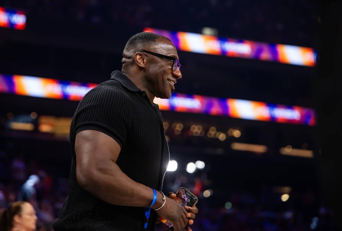  Jul 20, 2024; Phoenix, AZ, USA; Former NFL football player Shannon Sharpe in attendance of the WNBA All Star Game at Footprint Center. Mandatory Credit: Mark J. Rebilas-USA TODAY Sports 