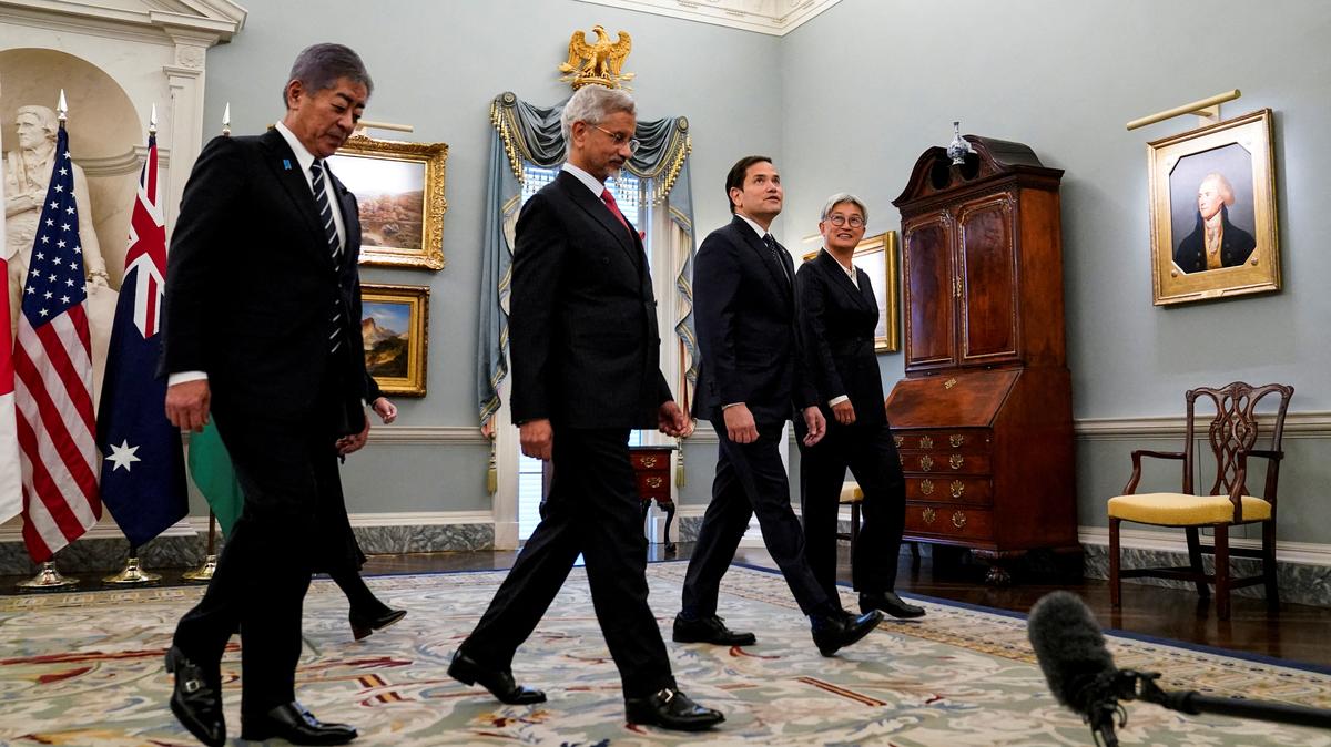 U.S. Secretary of State Marco Rubio meets with Indian External Affairs Minister Dr. Subrahmanyam Jaishankar, Australian Foreign Minister Penny Wong, and Japanese Foreign Minister Iwaya Takeshi at the State Department in Washington, U.S., January 21, 2025. REUTERS/Elizabeth Frantz