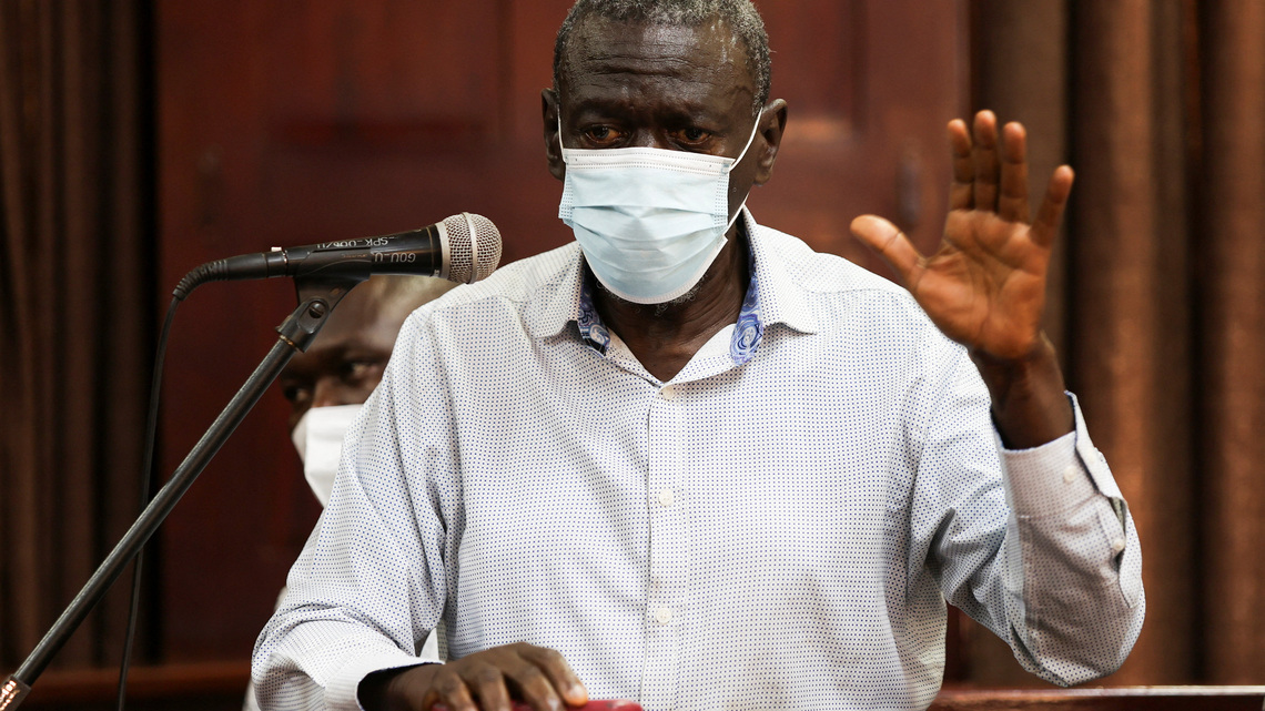 Ugandan opposition figure collapses in court, party official says