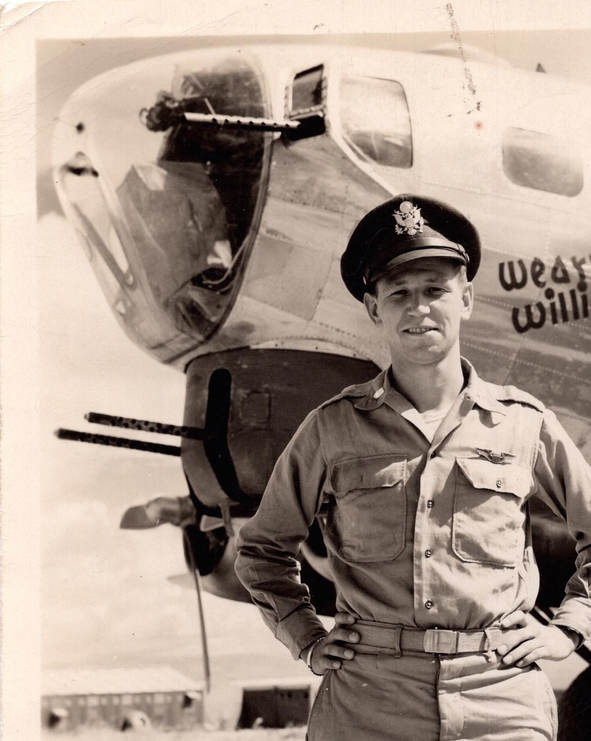 William Arthur Hunnewel, who was born in Canada, was a B-17 pilot. Picture taken in the first half of 1944 when he was stationed in Foggia, Italy with the 99th Bomb Group. William  Hunnewell/Handout via REUTERS