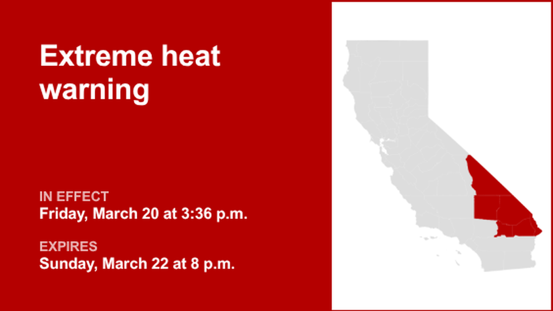 UPDATE: Extreme heat warning in place for San Bernardino County until Sunday evening 