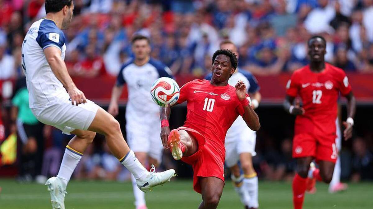  Jonathan David struggled to find the back of the net on Friday. | Alex Pantling - FIFA/FIFA via Getty Images 