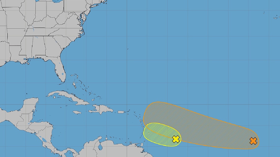 Hurricane center tracks 2 tropical waves; 1 could make way to Florida 