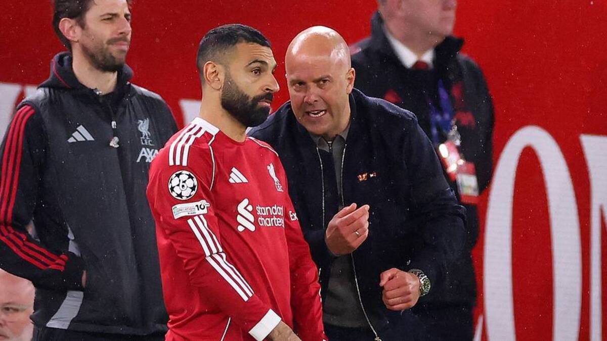  Salah had a frosty relationship with Arne Slot (right). | Catherine Ivill/AMA/Getty Images 