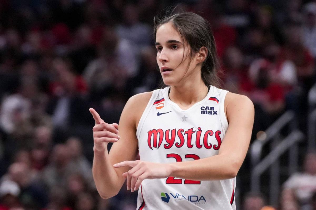  Washington Mystics guard Sonia Citron (22) Grace Smith/IndyStar / USA TODAY NETWORK via Imagn Images
