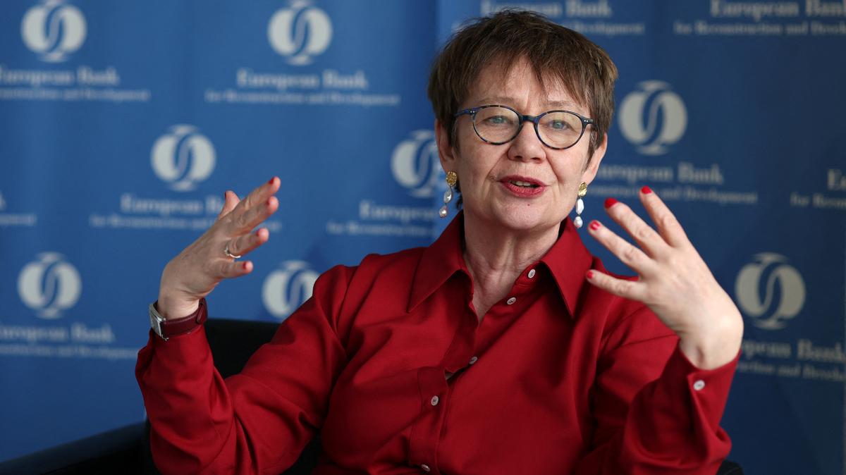 President of the European Bank for Reconstruction and Development (EBRD), Odile Renaud-Basso, speaks during an interview with Reuters in Istanbul, Turkey, March 5, 2026. REUTERS/Murad Sezer