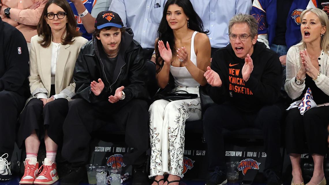 Tina Fey Reacts to Timothee Chalamet 'Manspreading' Claims at Knicks Games 