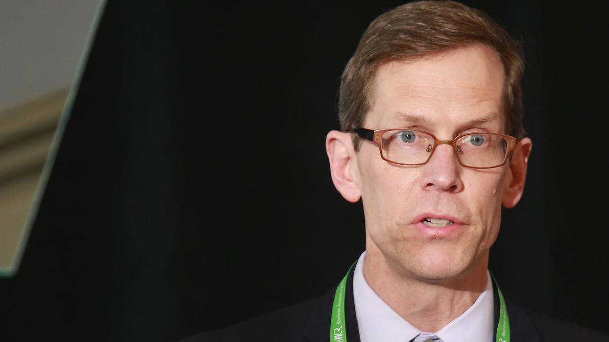 Dr. Robert Vonderheide speaks at the Stand Up to Cancer media event at the 2014 AACR Annual Meeting at the San Diego Marriott Hotel & Marina on April 7, 2014, in San Diego. (Robert Benson/Stand Up To Cancer/Getty Images/TNS)