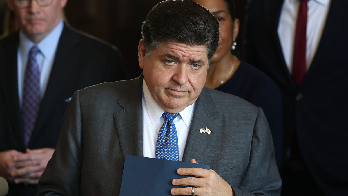Illinois Gov. JB Pritzker takes questions at a news conference hours after the end of the spring legislative session at the State Capitol, June 1, 2026, in Springfield, Illinois. (John J. Kim/Chicago Tribune/TNS)