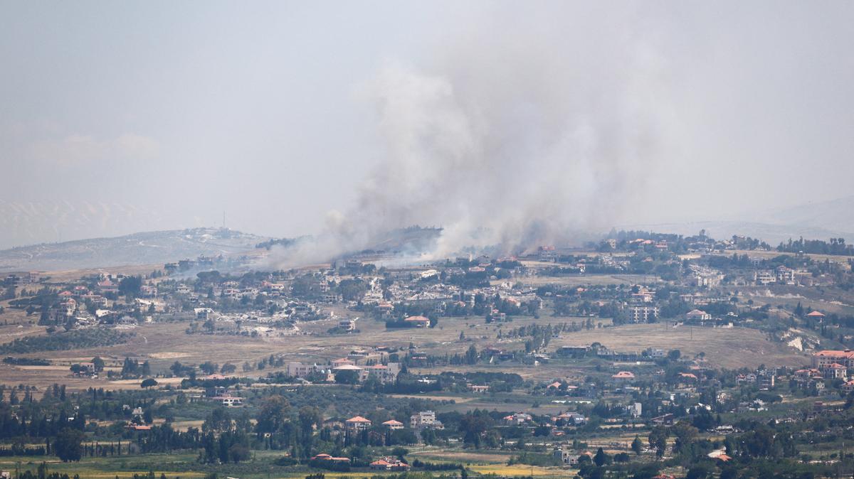 Smoke rises in Lebanon, as seen from the Israeli side of the border, June 1, 2026. REUTERS/Amir Cohen