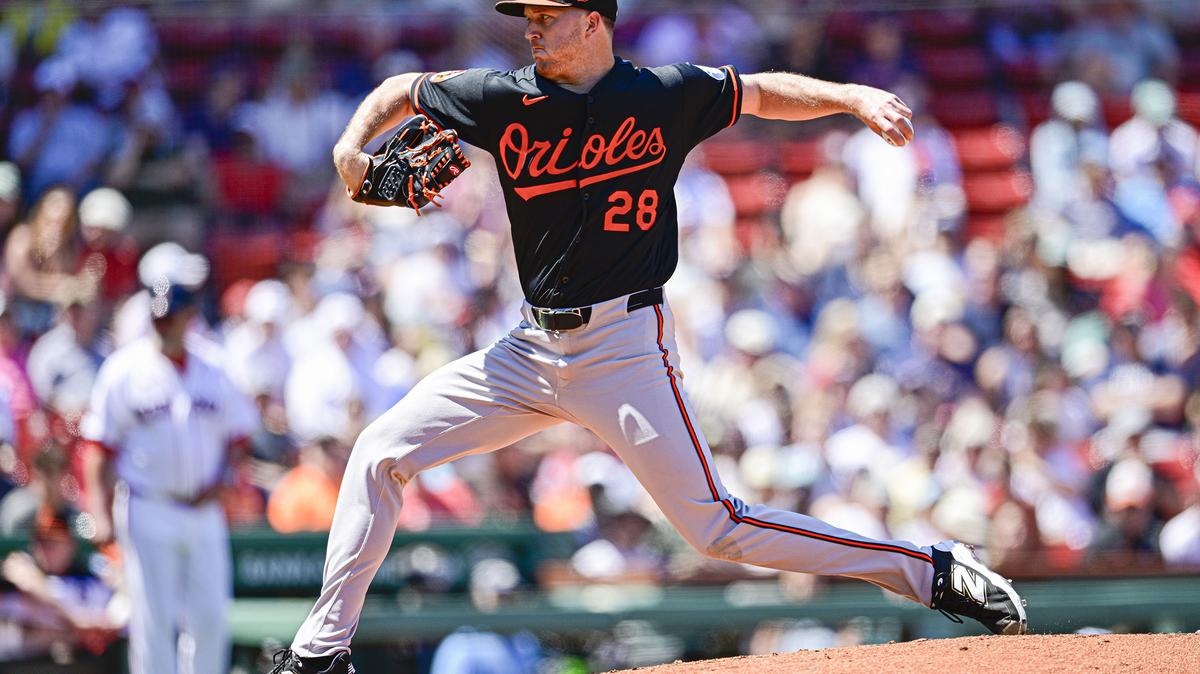 Baltimore Orioles pitcher Trevor Rogers (28) throws in the first inning against the Boston Red Sox at Fenway Park on Thursday, June 4, 2026, in Boston. (Jaiden Tripi/Getty Images/TNS)