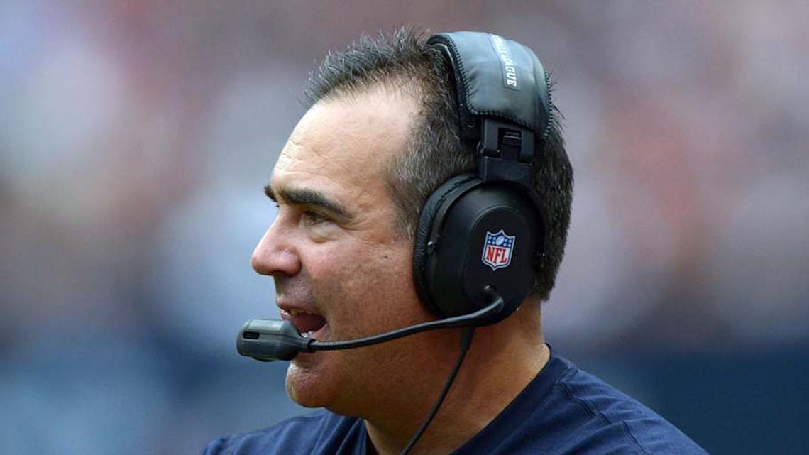  Aug 25, 2013; Houston, TX, USA; Houston Texans offensive coordinator Rick Dennison gestures during the game against the New Orleans Saints at Reliant Stadium. Mandatory Credit: Kirby Lee-Imagn Images | Kirby Lee-Imagn Images 