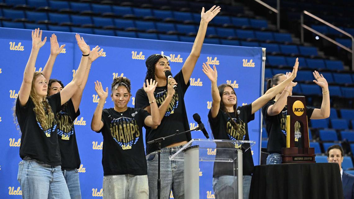 UCLA's national title celebration shows Bruins are ‘all trailblazers in a different lane' 