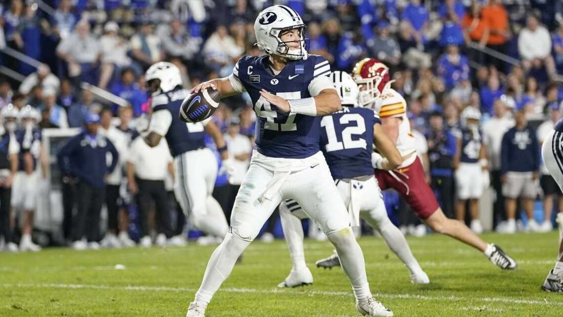 Bear Bachmeier’s passing, running propel No. 8 BYU past Iowa State