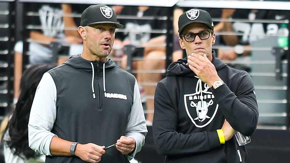  Las Vegas Raiders GM John Spytek, and minority owner Tom Brady | Darrell Craig Harris, On SI 