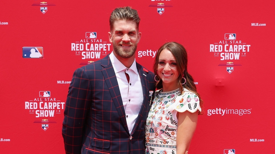 Bryce Harper's Wife Gets Emotional Over Criticism About Husband's Character