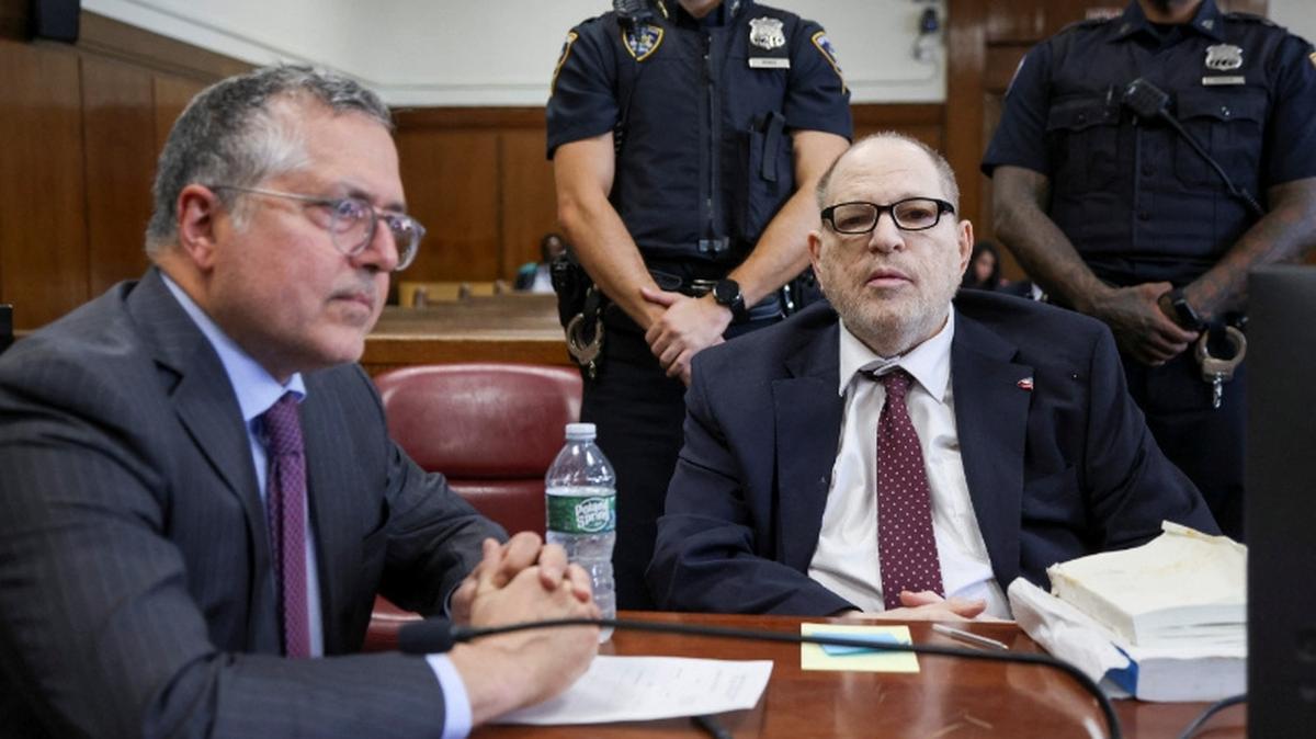 Former film producer Harvey Weinstein appears in court for a retrial on a third-degree rape charge involving Jessica Mann, in New York, USA, 13 May 2026. SARAH YENESEL/Pool via REUTERS