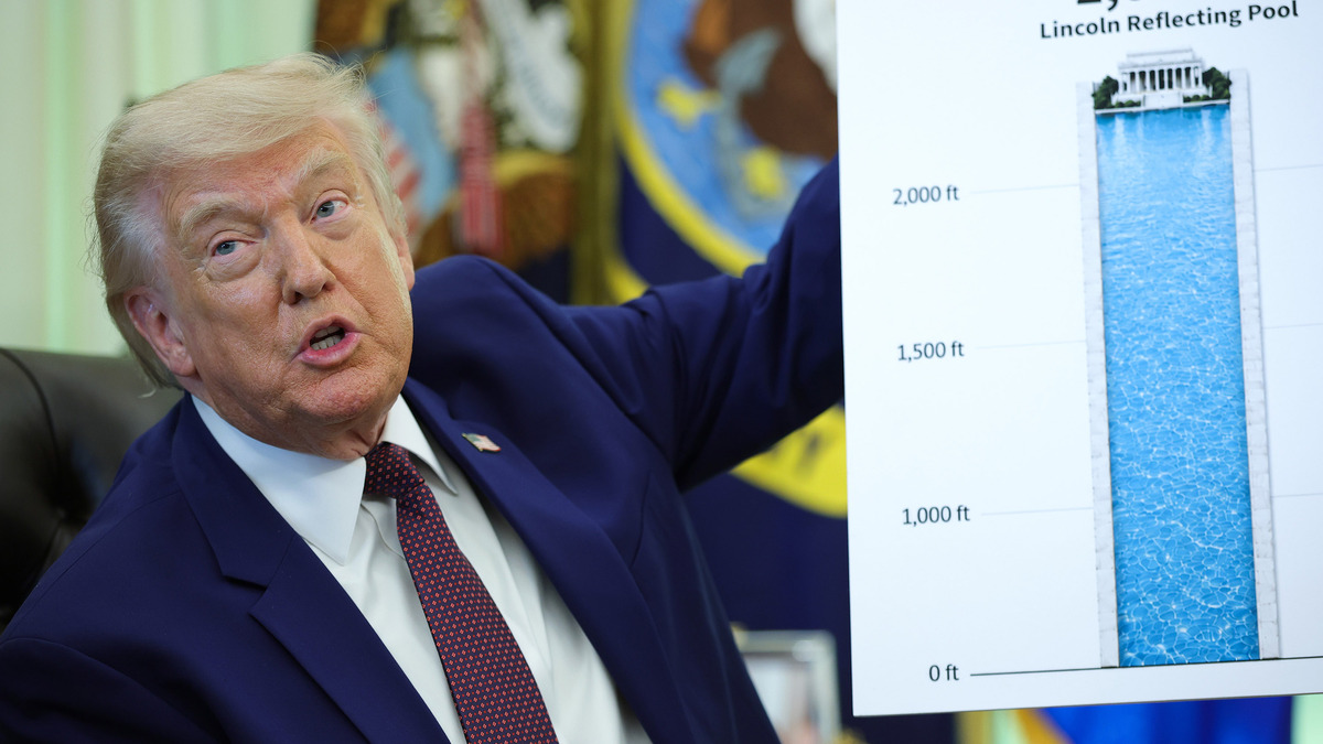 U.S. President Donald Trump displays a graph during an event in the Oval Office of the White House on June 3, 2026, in Washington, D.C. (Kevin Dietsch/Getty Images/TNS)