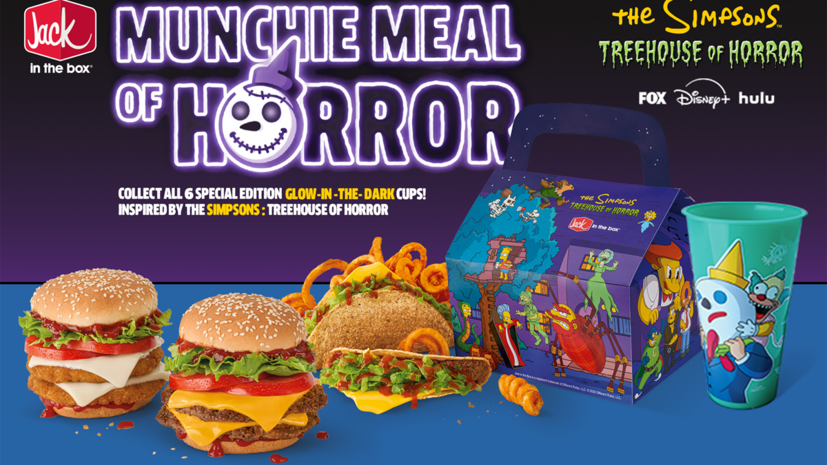 Jack in the Box Just Dropped a ‘Simpsons' Halloween Menu With Collectible Glow-in-the-Dark Cups