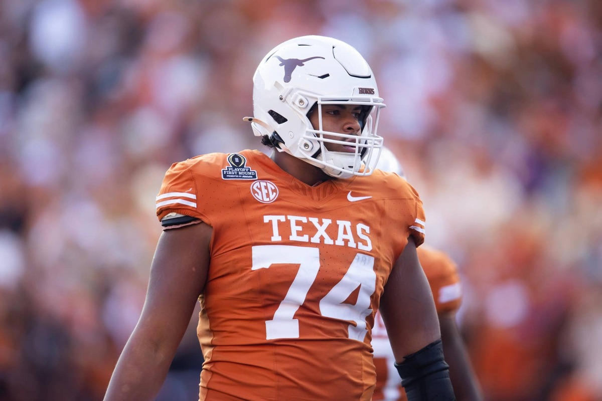  Texas OT Trevor Goosby has top-10 potential, but needs refinement. (Mark J. Rebilas-Imagn Images)