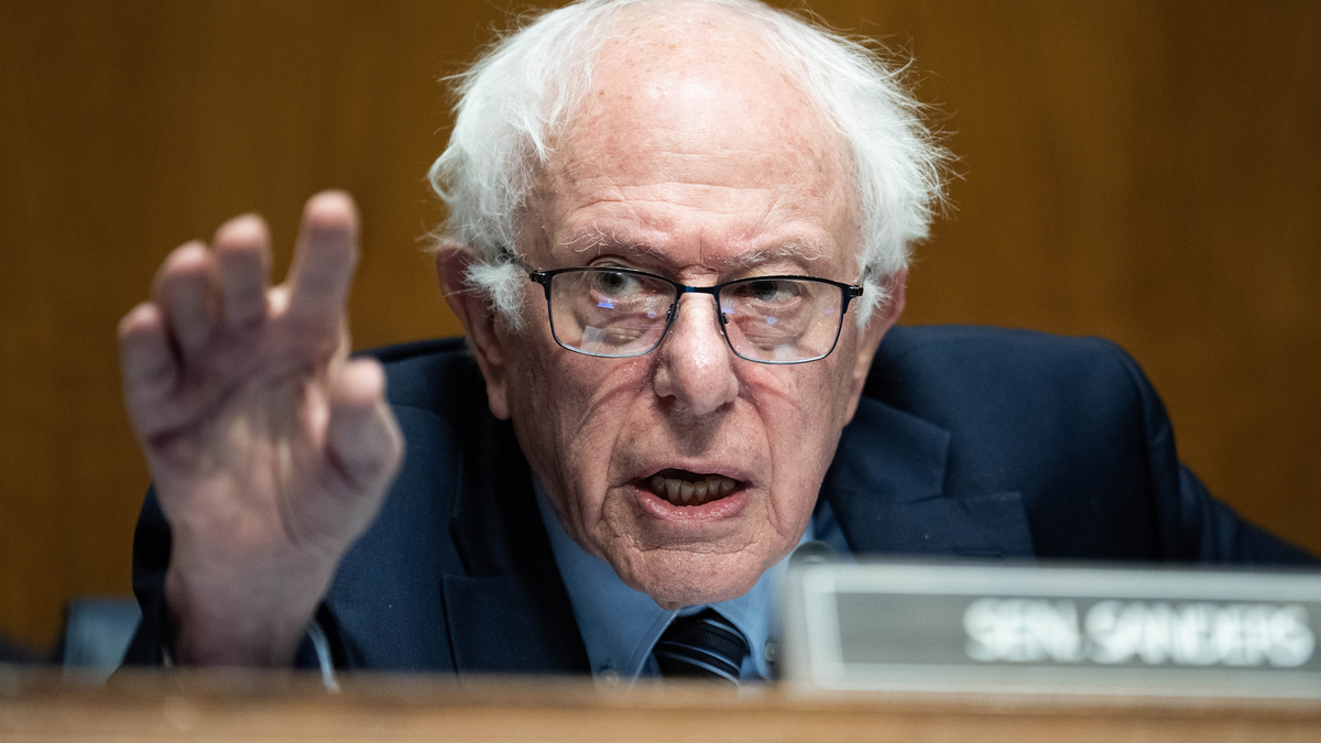 Ranking member Sen. Bernie Sanders (I-VT) speaks during the Senate Health, Education, Labor and Pensions Committee markup including the "Healthy Start Reauthorization Act of 2026," and other legislation in the Dirksen building on June 17, 2026, in Washington, D.C. (Tom Williams/CQ Roll Call/Zuma Press/TNS)