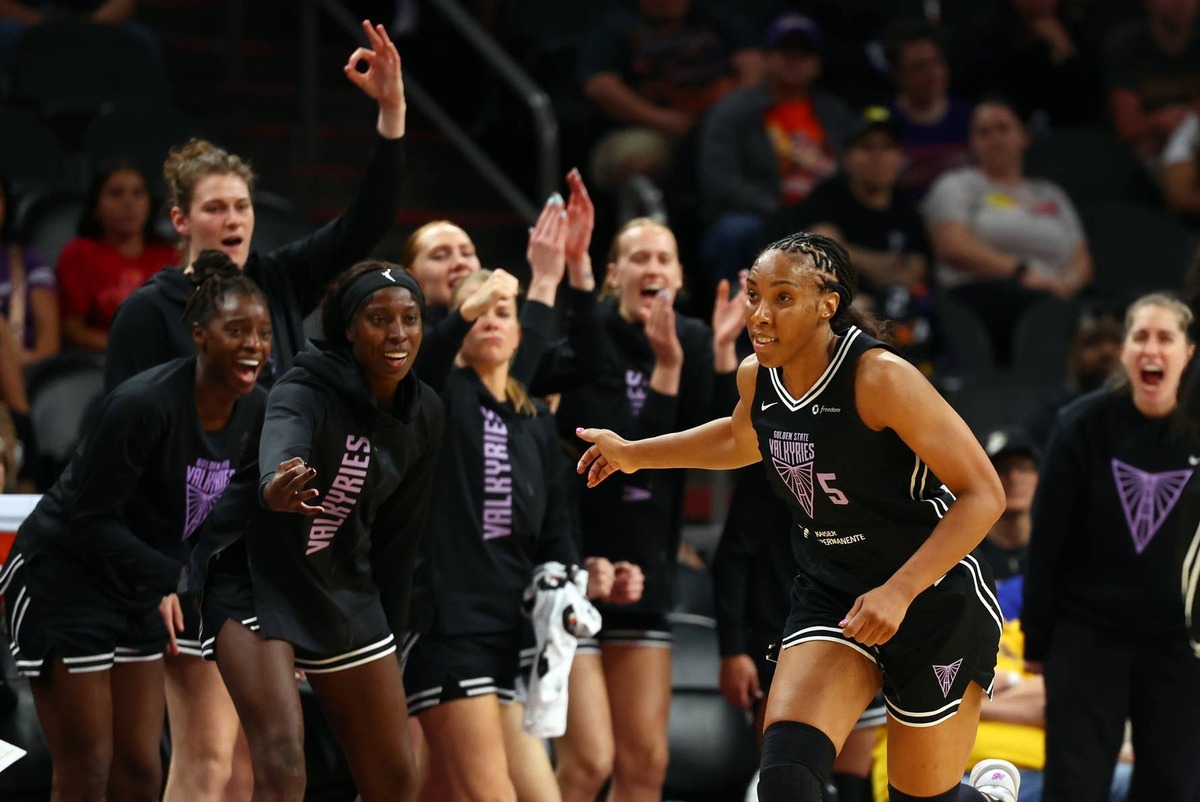  Golden State Valkyries forward Kayla Thornton (5). Mark J. Rebilas-Imagn Images