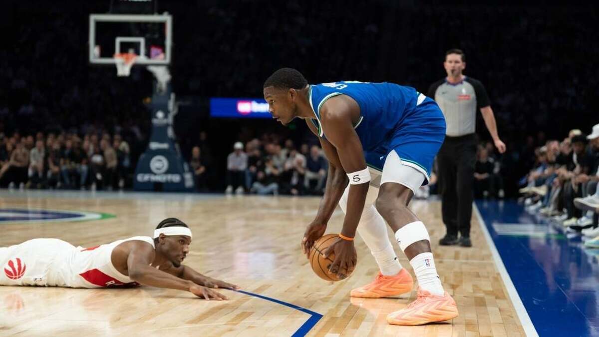 Anthony Edwards, Timberwolves cruise past Raptors | Columbus Ledger ...