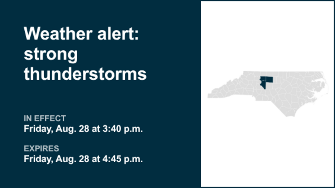 UPDATE: Weather alert issued for strong thunderstorms in Richmond and Scotland counties 