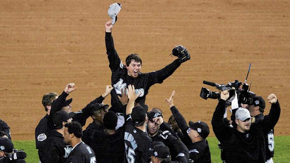  Josh Beckett threw a five-hitter with nine strikeouts in the Game 6 clincher of the 2003 World Series. | John Iacono/Sports Illustrated 
