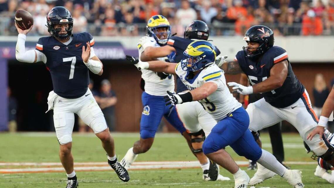 Beau Pribula scores 5 TDs as Virginia blows out Delaware 