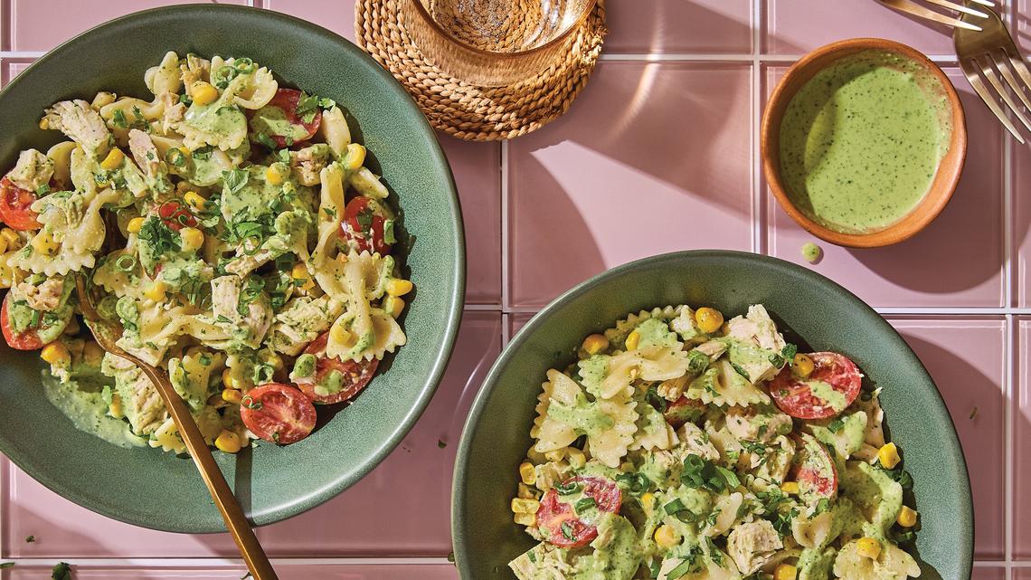 Cilantro-lime pasta.