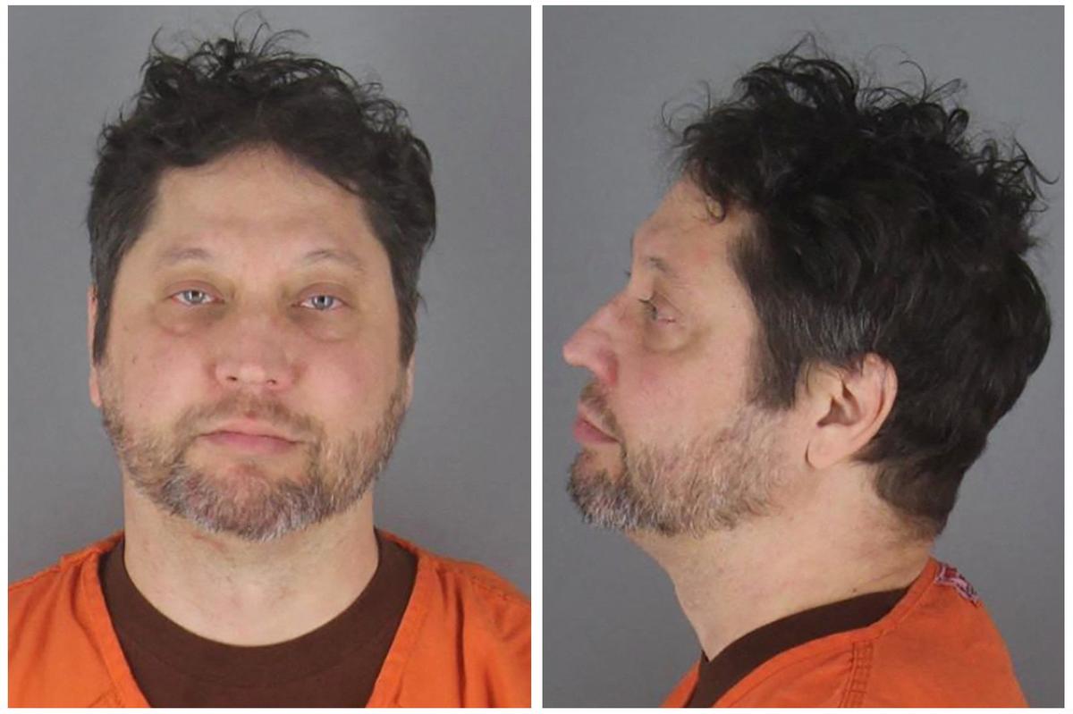 Anthony James Kazmierczak poses for a Hennepin County Jail booking photograph after his arrest on a charge of third degree assault following an incident at Rep. Ilhan Omar's town hall event in Minneapolis, Minnesota, U.S. January 27, 2026 in a combination photograph.   Hennepin County Sheriff/Handout via REUTERS