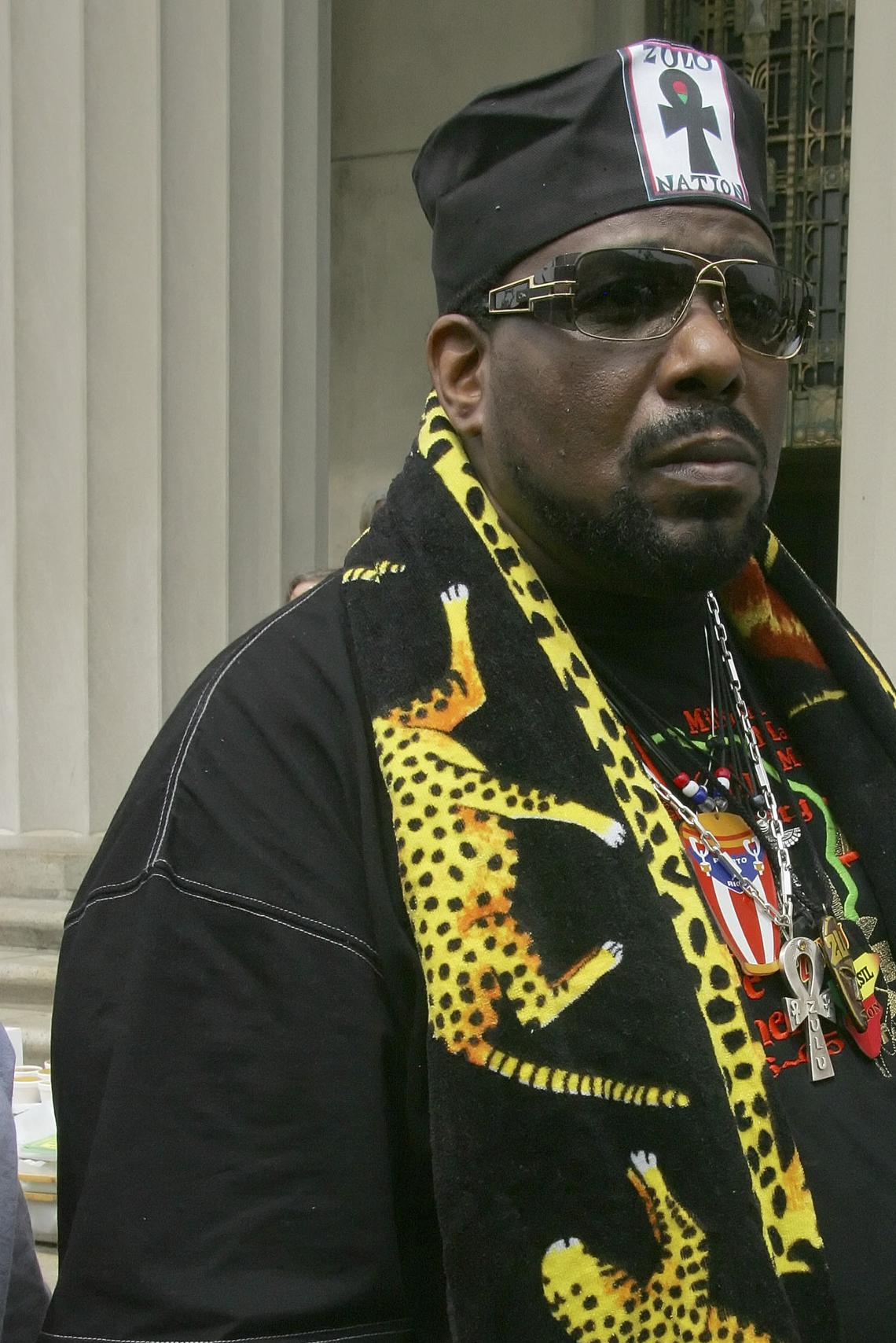 FILE -- Afrika Bambaataa, often called the "godfather of hip-hop," in New York on June 16, 2006. Bambaataa, whose spellbinding breakbeat deejaying at house and street parties in the early 1970s made him a key force in propelling hip-hop into the mainstream, died on April 9, 2026. He was 67. (Librado Romero/The New York Times)