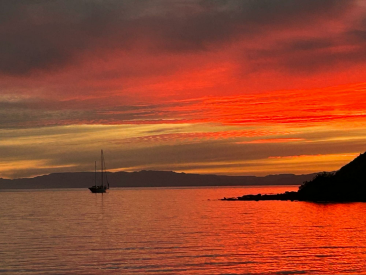  Sunset view at Camp Cecil de la Isla. Photo Credit: Jennifer Merrick 