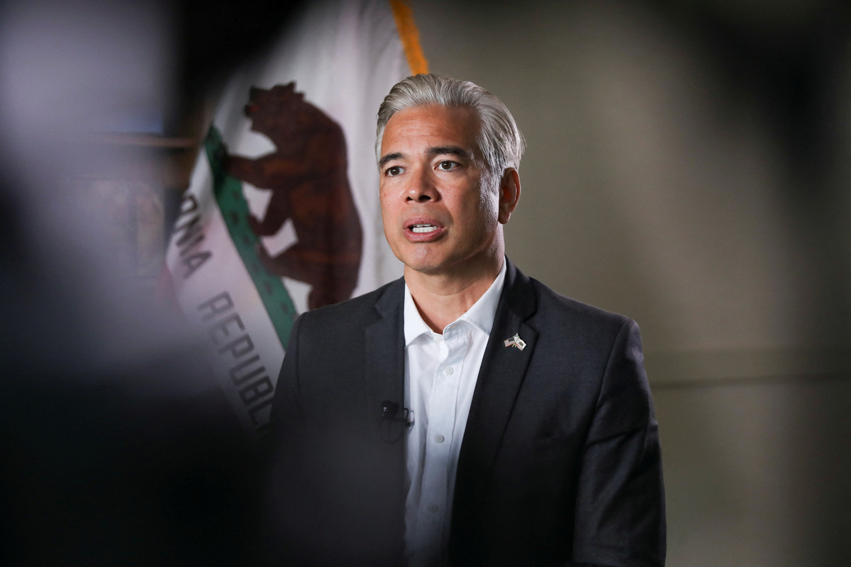 California Attorney General Rob Bonta speaks during an interview with Reuters in Oakland, California, U.S., June 4, 2026. REUTERS/Nathan Frandino
