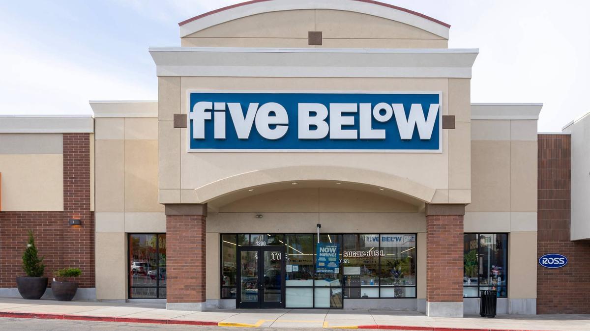Five Below store in Salt Lake City, Utah, USA.