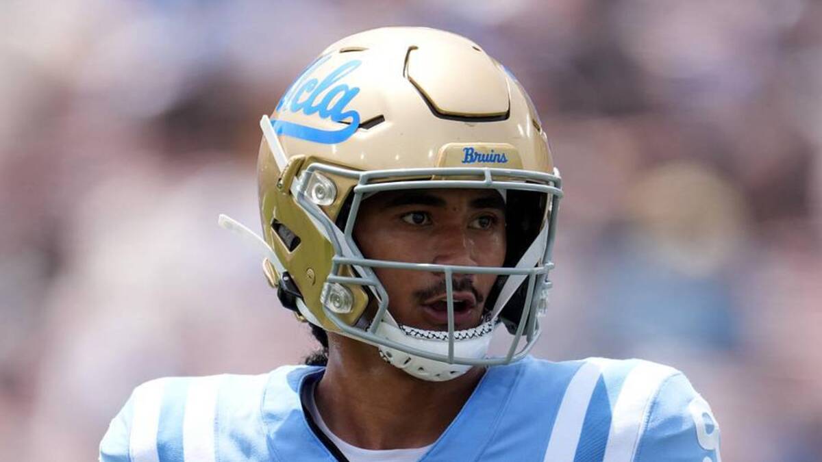  May 2, 2026; Pasadena, CA, USA; UCLA Bruins quarterback Nico Iamaleava (9) throws the ball during the spring game at Rose Bowl. Mandatory Credit: Kirby Lee-Imagn Images | Kirby Lee-Imagn Images 