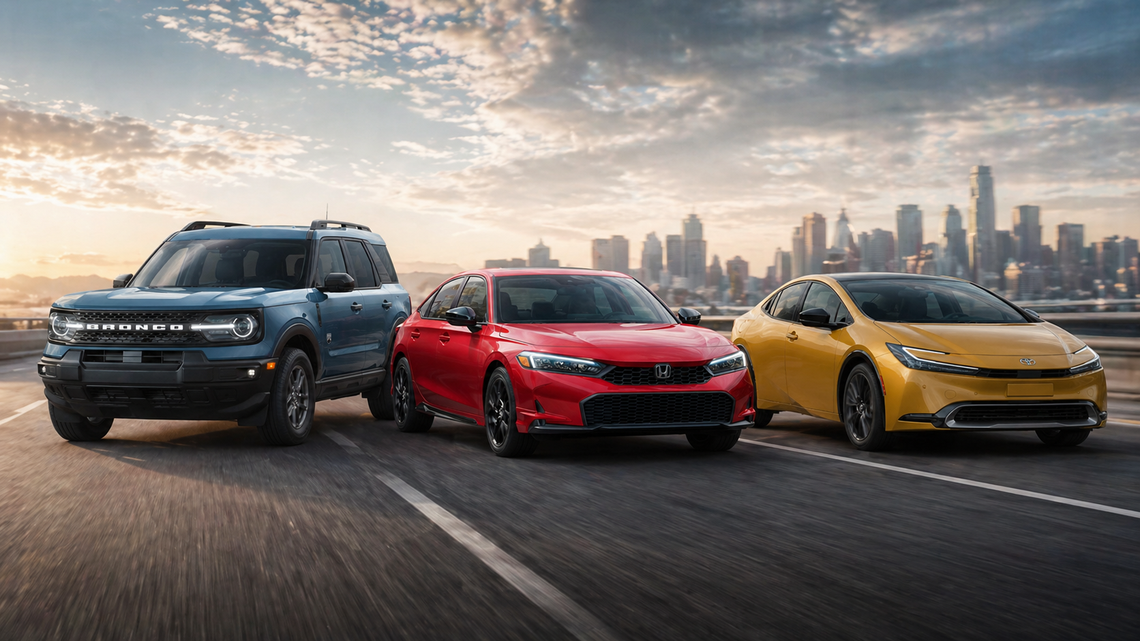 Honda Civic vs. Toyota Prius vs. Ford Bronco Sport: Which Is Fastest? 