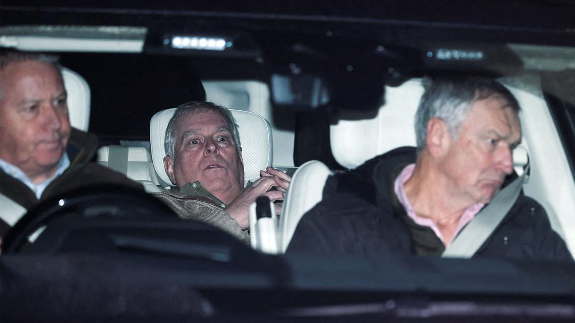 Prince Andrew Looks Distressed in 1st Sighting After Arrest 