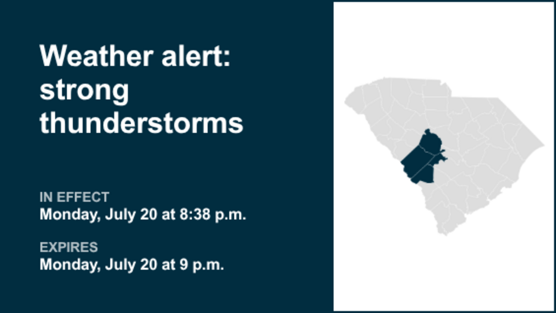 Weather alert active for Midlands Monday night - winds gusting up to 50 mph 
