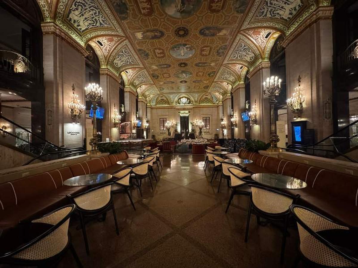  We loved relaxing in the breathtaking lobby of the Palmer House  Hilton , constantly staring up at the incredible ceiling fresco by Louis Pierre Rigal, later restored by Lido Lippi, who also worked on the Sistine Chapel. Photo credit: Emily Molina 