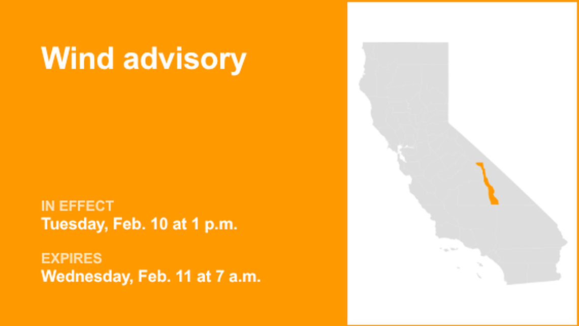 UPDATE: Wind advisory in place for Owens Valley until Wednesday morning 