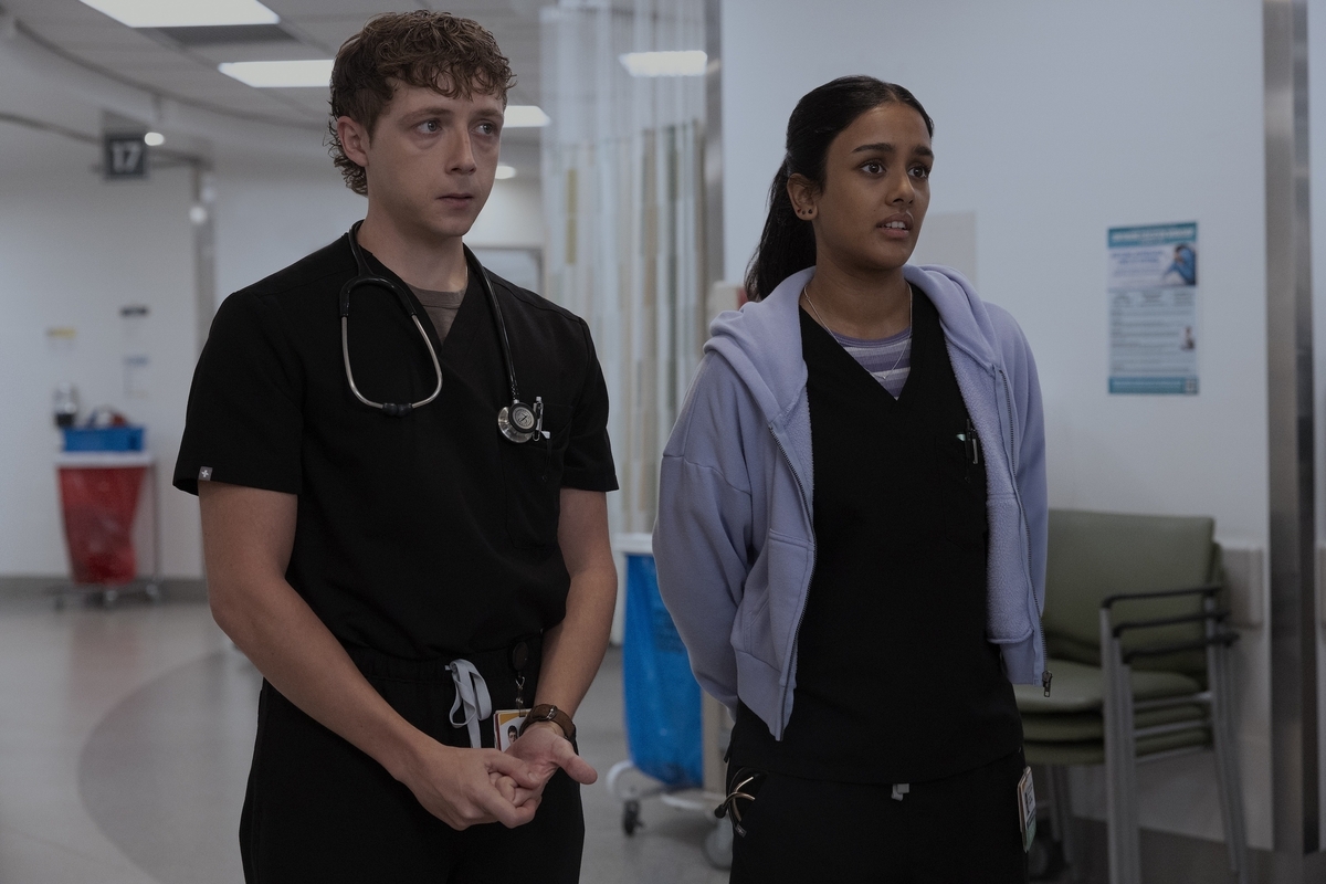 Gerran Howell, Shabana Azeez, The Pitt, 2026Warrick Page/HBO Max