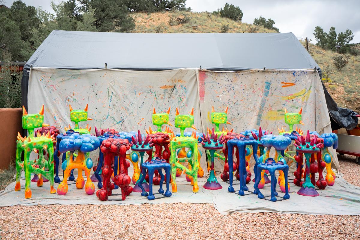 The “Weird Looking Stools” health campaign involves decorating bar stools to represent different colon cancer symptomsDemour C Breen