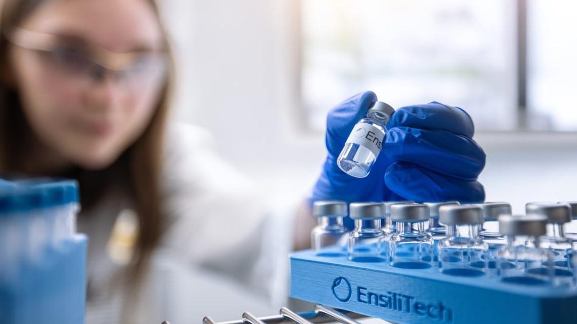 Inside the laboratory working on a hantavirus vaccine