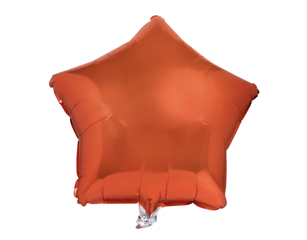 Orange star-shaped balloonsCourtesy of Dollar Tree