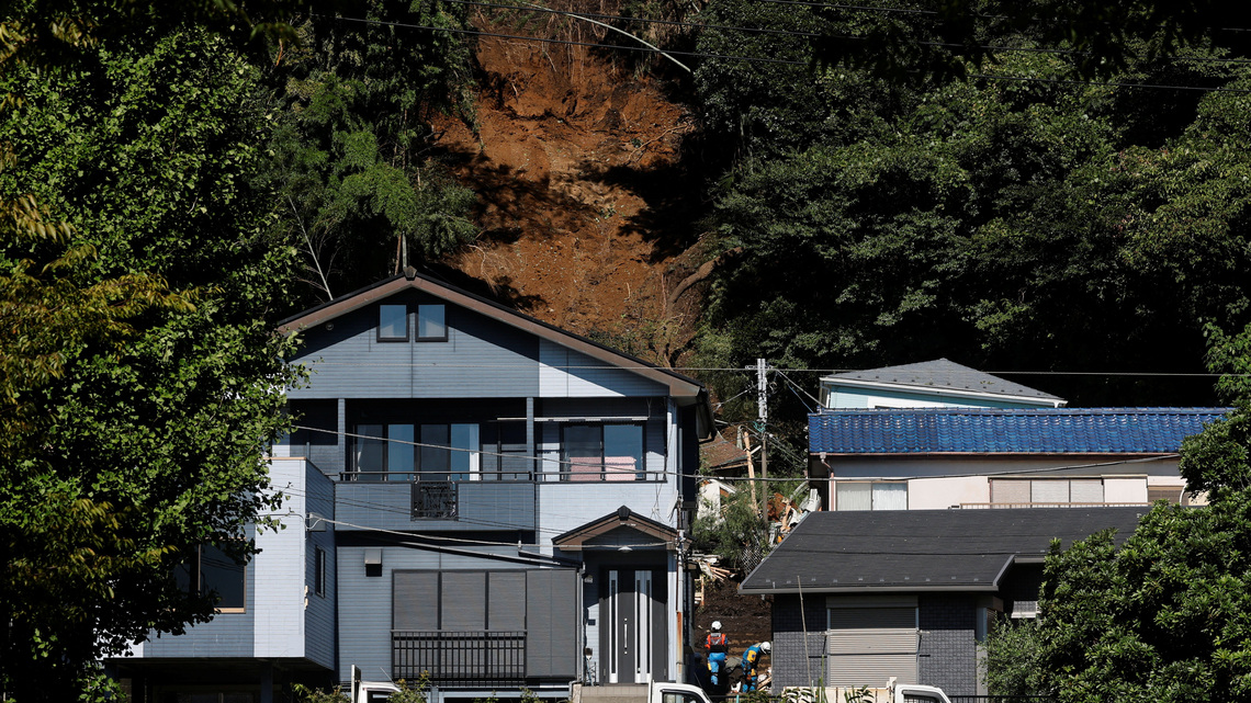 Torrential rains brought by Japan typhoon kill two, NHK says 