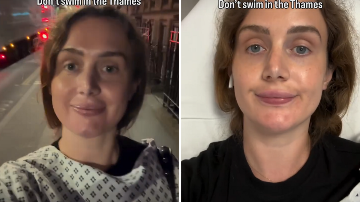 Screenshots of the viral clip show the poster walking home in a hospital gown at 3am after being discharged. 