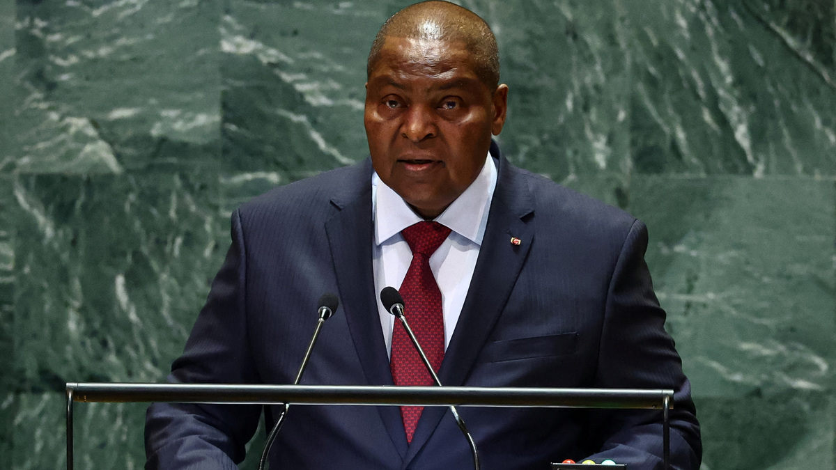 Central African Republic's President Faustin-Archange Touadera, addresses the 79th United Nations General Assembly at United Nations headquarters in New York, U.S., September 26, 2024.   REUTERS/Brendan McDermid